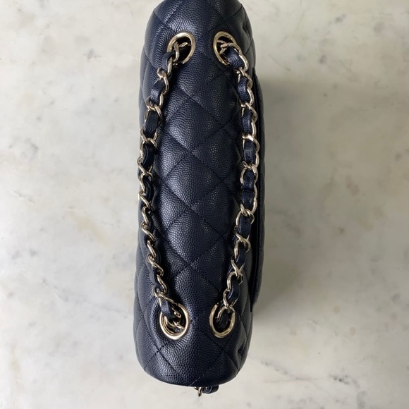 Chanel Small Classic Flap Caviar Navy Blue - Picture 7 of 9